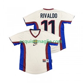 Divisa di Calcio Barcellona RIVALDO 11 1999 Retro Trasferta 1998